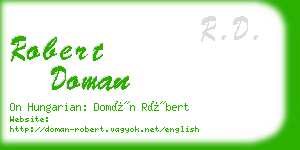 robert doman business card